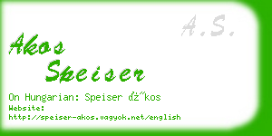 akos speiser business card